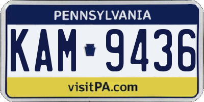 PA license plate KAM9436
