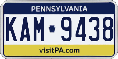 PA license plate KAM9438