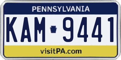 PA license plate KAM9441