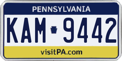 PA license plate KAM9442