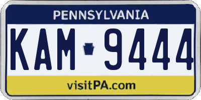 PA license plate KAM9444