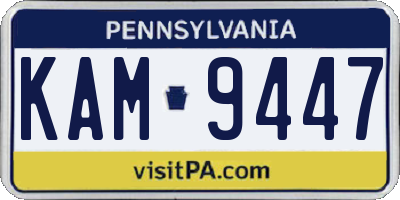 PA license plate KAM9447