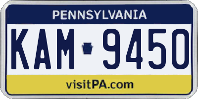 PA license plate KAM9450