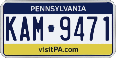 PA license plate KAM9471