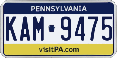 PA license plate KAM9475