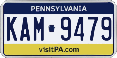 PA license plate KAM9479