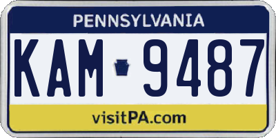 PA license plate KAM9487