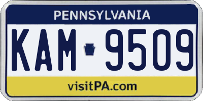 PA license plate KAM9509