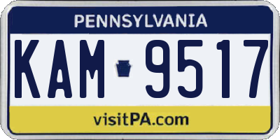 PA license plate KAM9517