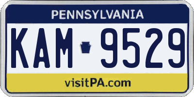 PA license plate KAM9529