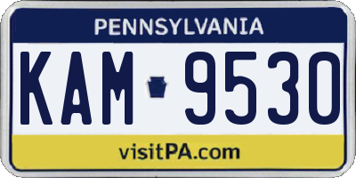 PA license plate KAM9530