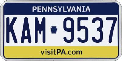 PA license plate KAM9537