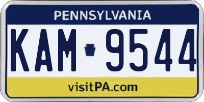 PA license plate KAM9544