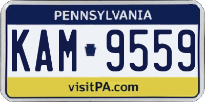 PA license plate KAM9559