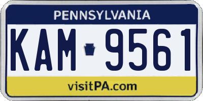 PA license plate KAM9561