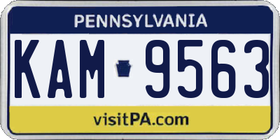 PA license plate KAM9563