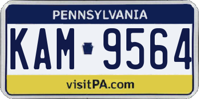 PA license plate KAM9564