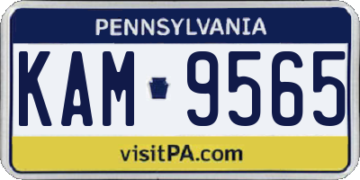 PA license plate KAM9565