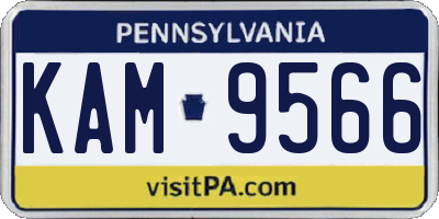 PA license plate KAM9566