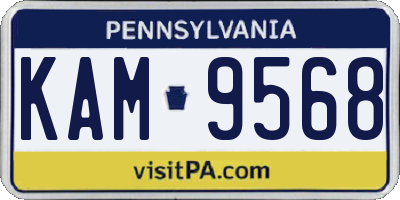 PA license plate KAM9568