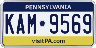 PA license plate KAM9569