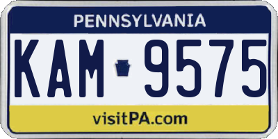 PA license plate KAM9575