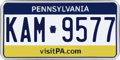 PA license plate KAM9577