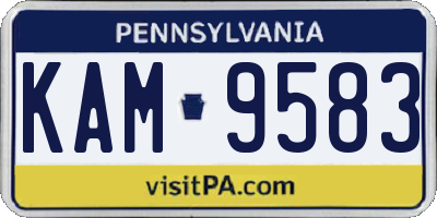 PA license plate KAM9583