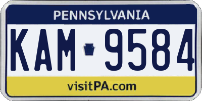 PA license plate KAM9584