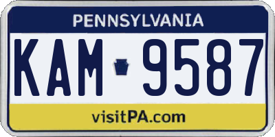 PA license plate KAM9587