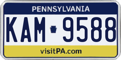 PA license plate KAM9588