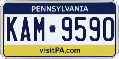 PA license plate KAM9590