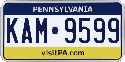 PA license plate KAM9599