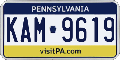 PA license plate KAM9619
