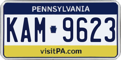 PA license plate KAM9623