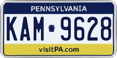 PA license plate KAM9628