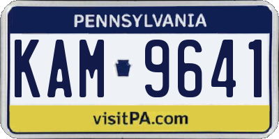 PA license plate KAM9641