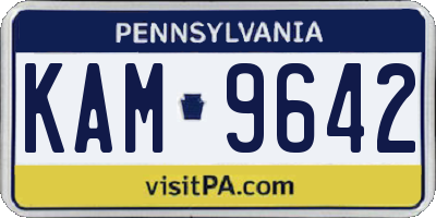 PA license plate KAM9642
