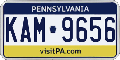 PA license plate KAM9656