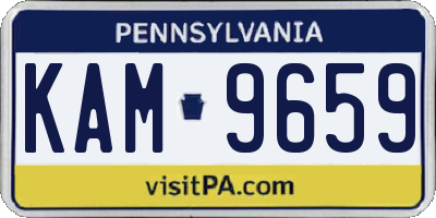 PA license plate KAM9659