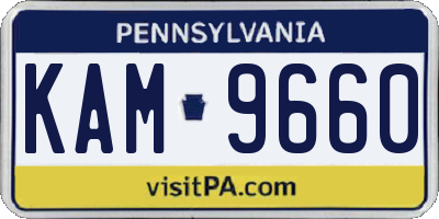 PA license plate KAM9660