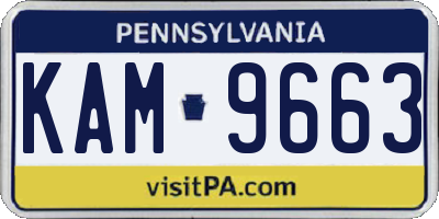 PA license plate KAM9663