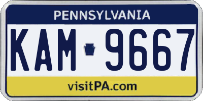 PA license plate KAM9667