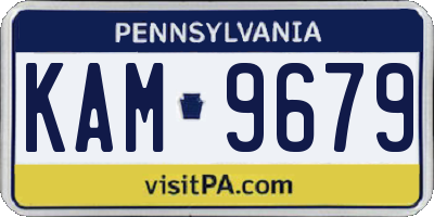 PA license plate KAM9679