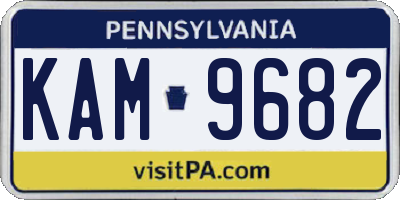 PA license plate KAM9682