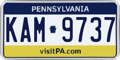 PA license plate KAM9737
