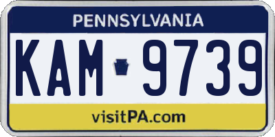 PA license plate KAM9739