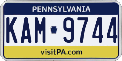 PA license plate KAM9744