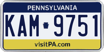 PA license plate KAM9751