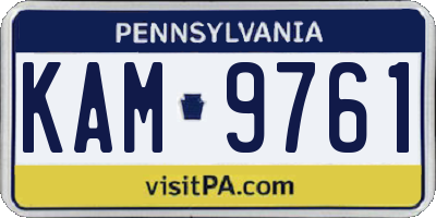 PA license plate KAM9761